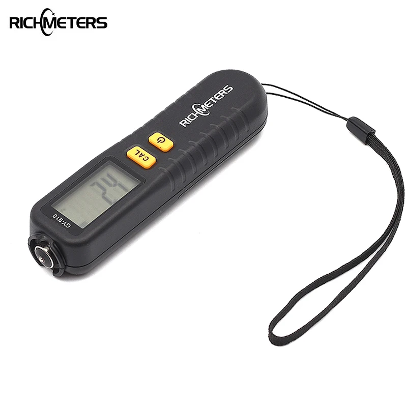 GY910 Digital Coating Thickness Gauge Car Paint Film Thickness Tester Meter Measuring FE/NFE Russian Manual 1 micron/0-1300 paint thickness gauge,thickness gauge