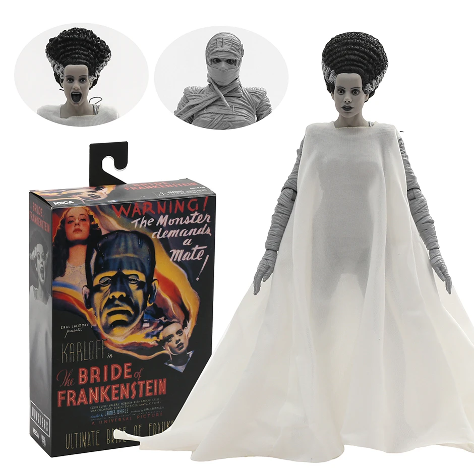

NECA Bride of Frankenstein Black&White BJD Joints Movable Action Figure Model Toy
