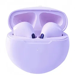 Premium Noise - Cancelling True Wireless Bluetooth Earbuds with Mic and HD Sound (Purple)