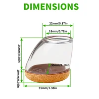 8PCS Chair Leg Floor Protectors Foot Cover Thick Wrap Felt Pads Silicone Furniture 15°-25° Table Feet Protect Hardwood Floors 3