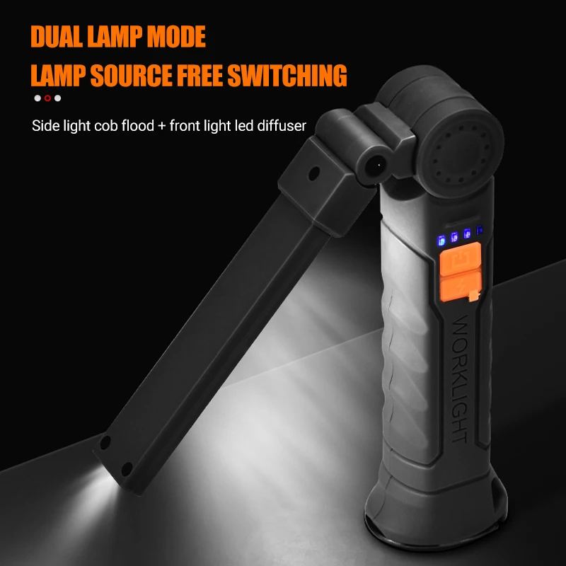 Multifunctional COB LED Flashlight Portable Magnetic Work Light Lantern USB Rechargeable Emergency Repair Camping Torch Lamp led flashlight