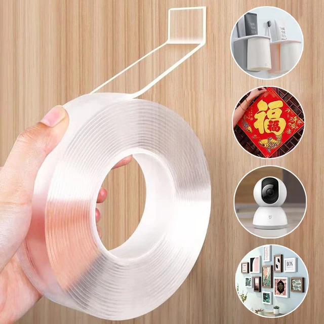 Transparent Double Sided Tape Nano Waterproof Wall Stickers Reusable Heat -  Tape - Aliexpress