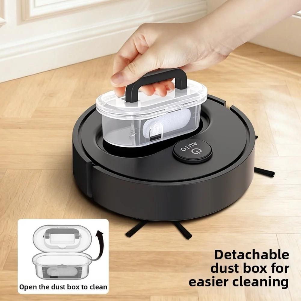 3 in 1 로봇 진공청소기, 애완동물 털 제거, 저소음 45dB, 6cm 초슬림 바디, 가정 바닥 청소용