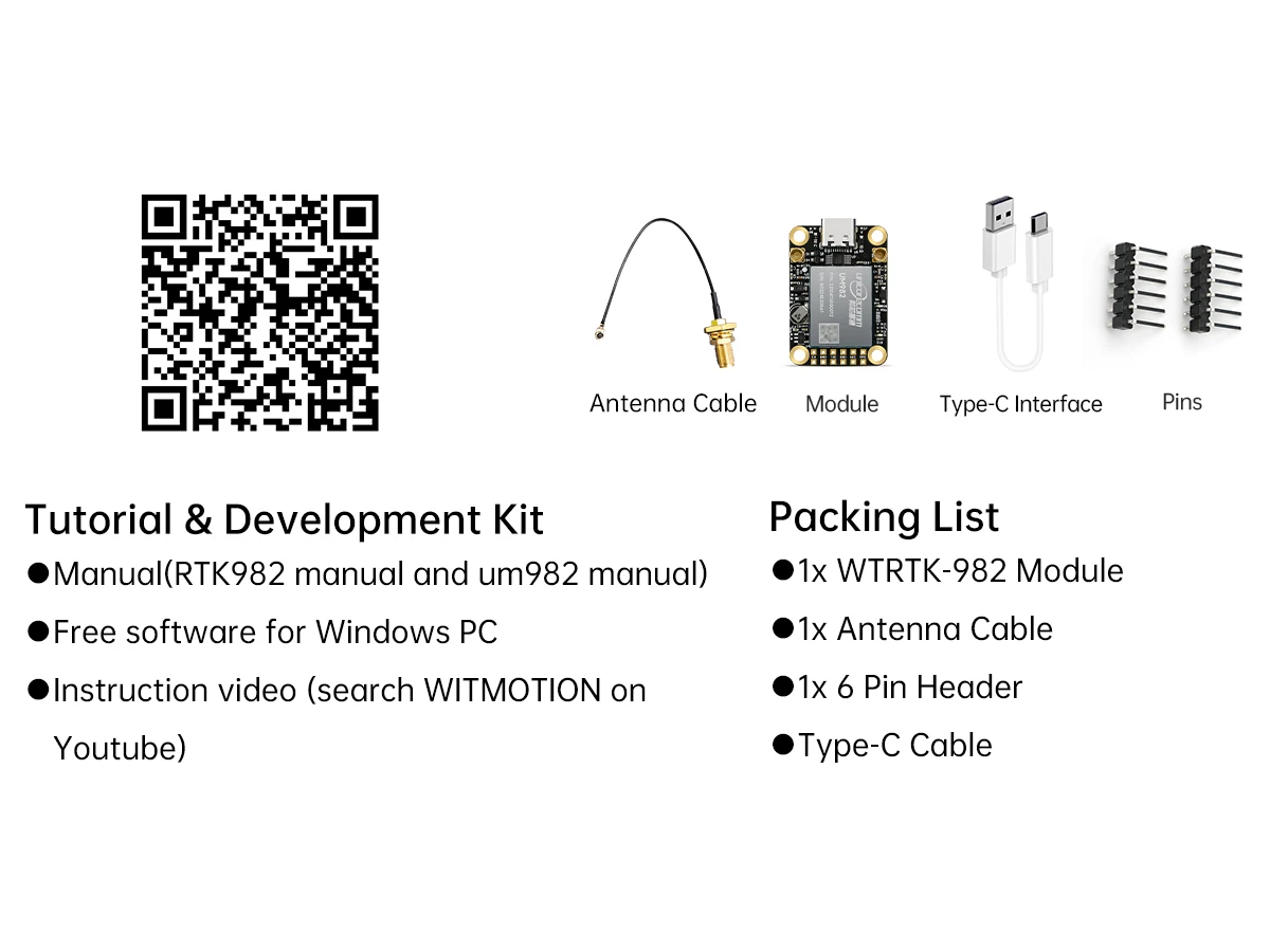 WITMOTION GNSS GPS-RTK 모듈 UM982 고정밀 센티미터 레벨 차동 UM980 로버 ZED-F9P 포지셔닝 방향 UM960