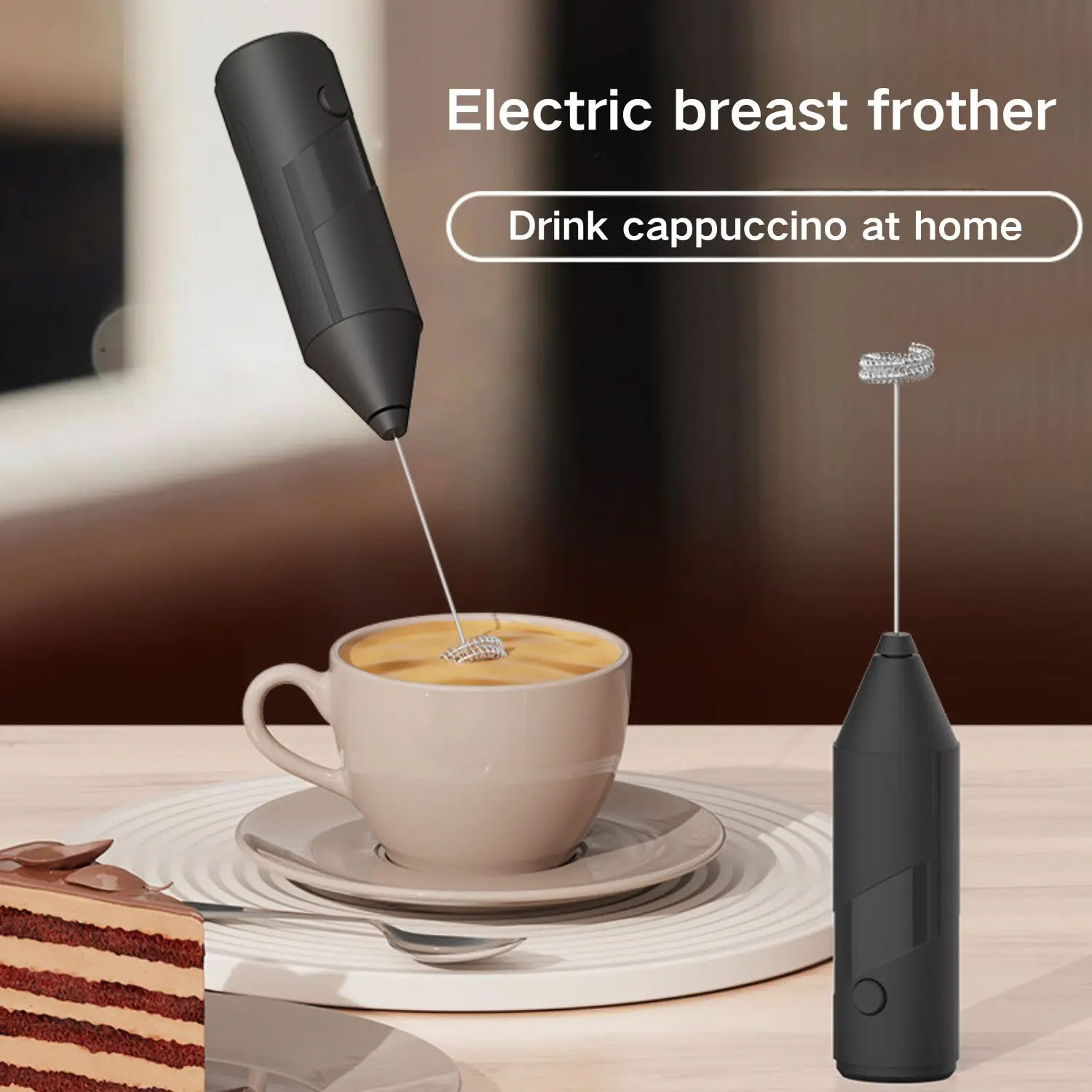 Handheld Electric Mixer Egg Beater Milk Frother Coffee Latte Cappuccino Foam Machine Matcha Mixer Kitchen Gadget 1 Pack