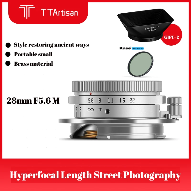 TTArtisan M 28mm F5.6 Full Frame Large Aperture Humanities Camera Lens