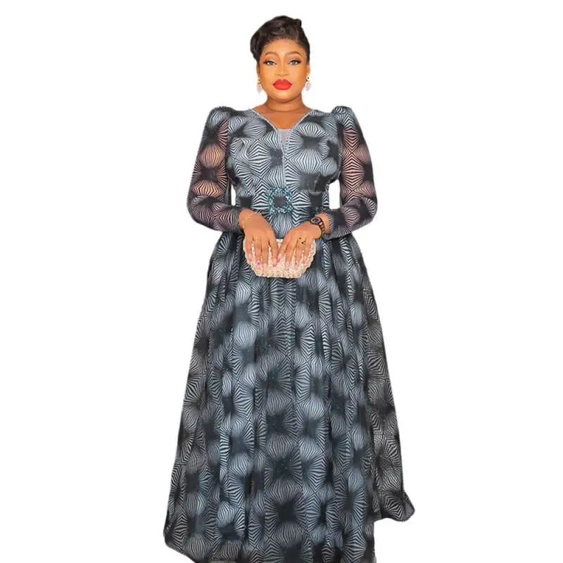 Light Luxury African Women's Fashion Niche Brand Design New High-quality Trend All-over Hot Diamond Bag Dress Dress