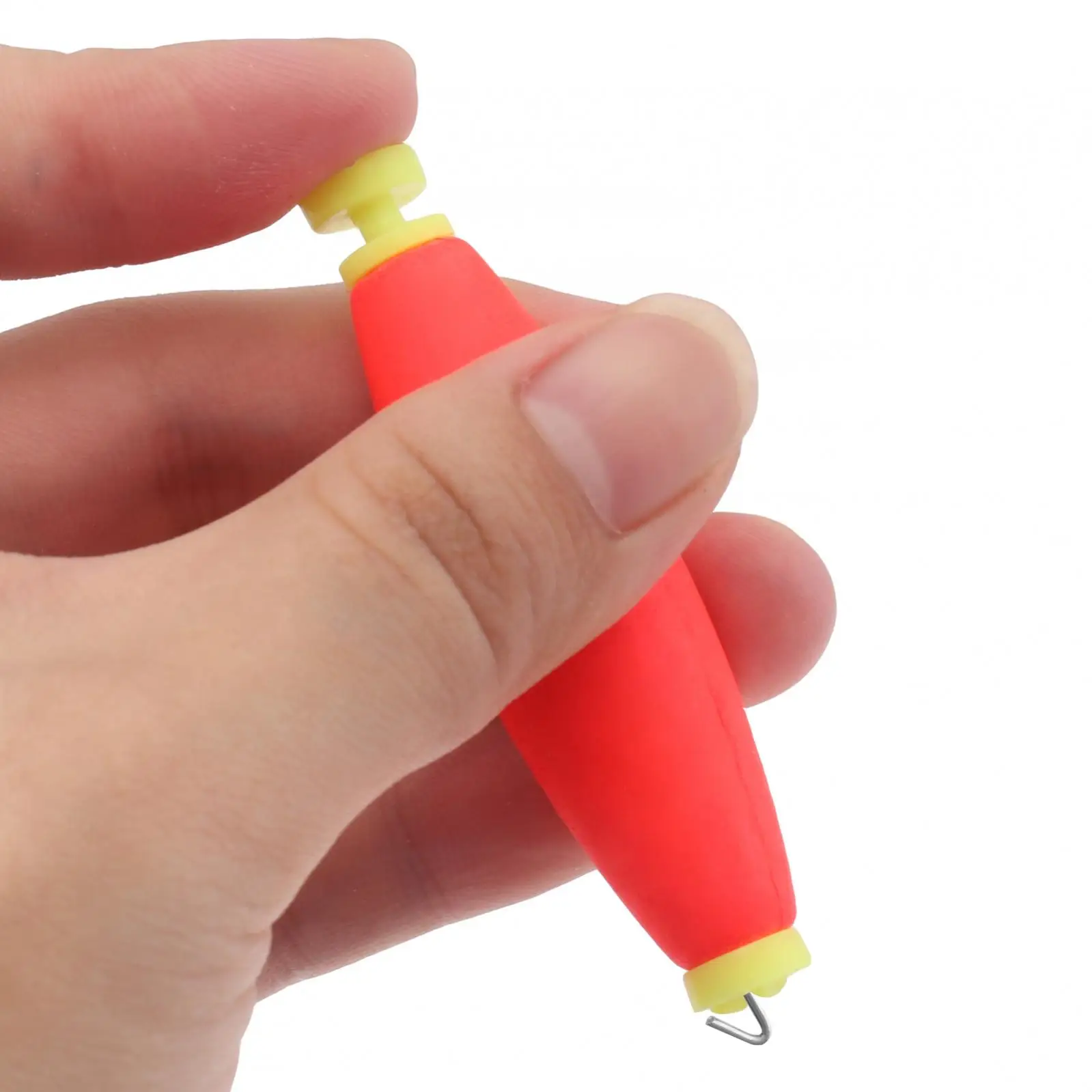 10pcs Fishing Bobber EVA Foam Red Snap on Floats Oval Fishing Bobber for Fly Sea Boat Spring Buckle Float