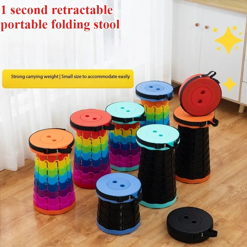 Upgraded Foldable Stool With Carry Bag Adult Multi-Scene Use Portable Seat For Subway Queuing Outdoor Activities folding stool