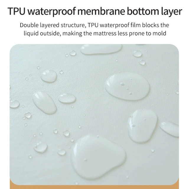 Drap-housse imperméable avec bande élastique 360, housse de protection de matelas, couvre-lit pour simple, Double, King, Queen Size 3