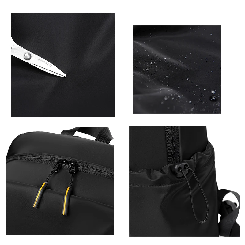 VC Solid Color Men's Backpack Waterproof Laptop Backpack Urban Male Travel Bag School College Students
