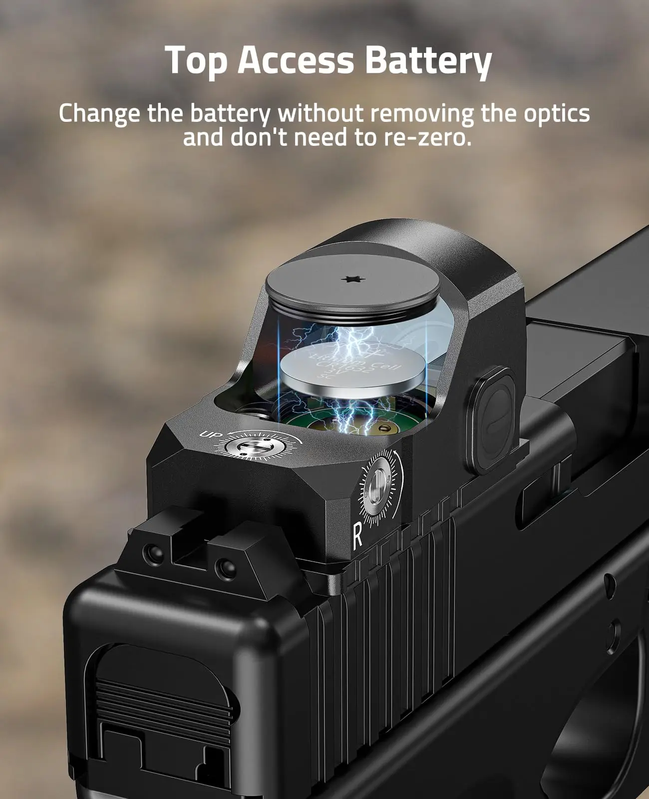 MIDTEN WolfProwl Red Dot Sight Pistol with RMR Footprint 3 MOA Sight Adapter Plate MOS Motion Awake Footprint Airsoft