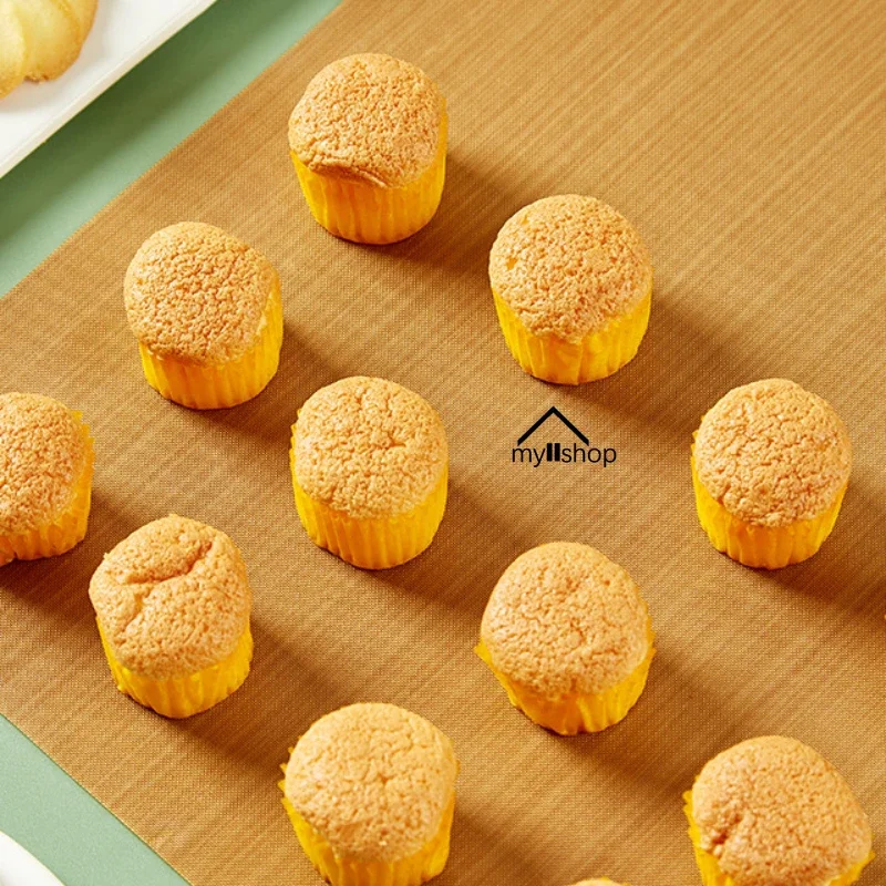 Baking Cloth 1pcs Reusable Resistant Baking Sheets Non-stick Baking Mat Oil-proof Paper Cloth Oven Pad Fiberglass Cloth Plate Tools