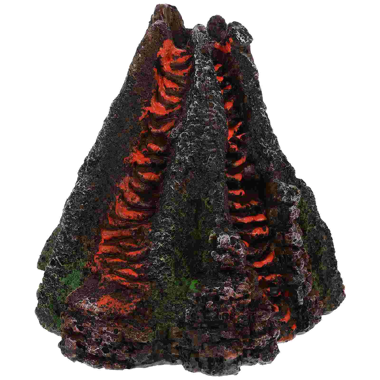 

Air Fish Tank Landscaping Ornaments Resin Craft Decor for Mini Volcano Aquarium Layout Underwater Decoration Landscape