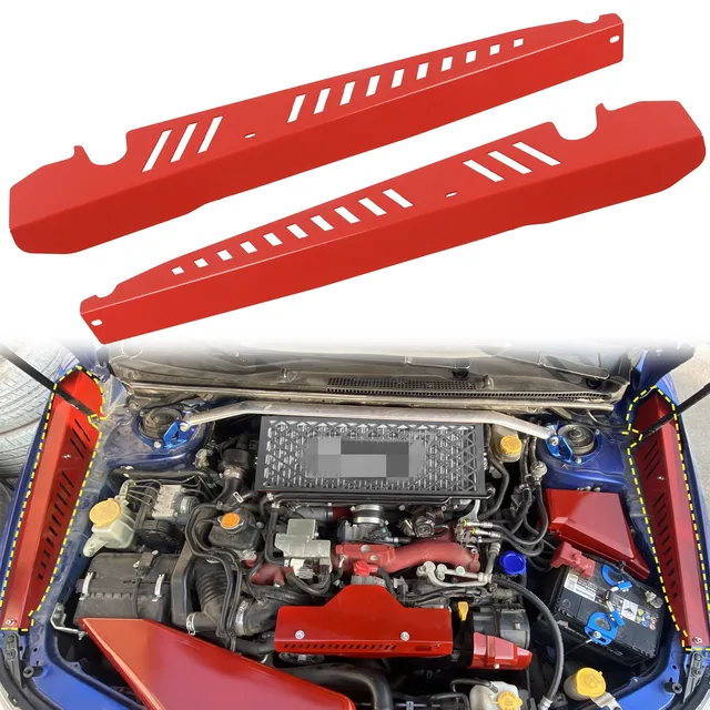 Aluminum Alloy Mudguard Shroud For 2011-2014 Subaru WRX/STI - Engine Bay Upgrade Kit With Tools