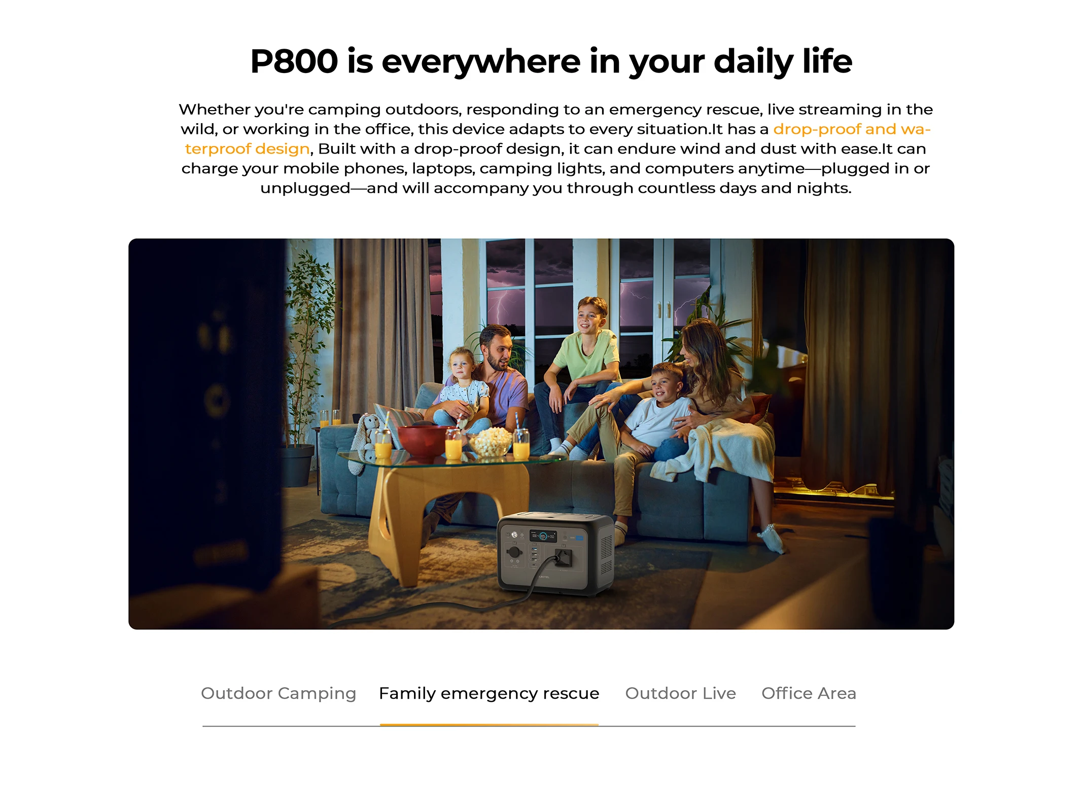 OUKITEL P800E PLUS Portable Power Station 800W Solar Generator 512Wh Lifepo4 Battery Home Backup Outdoor Camping Mobile power