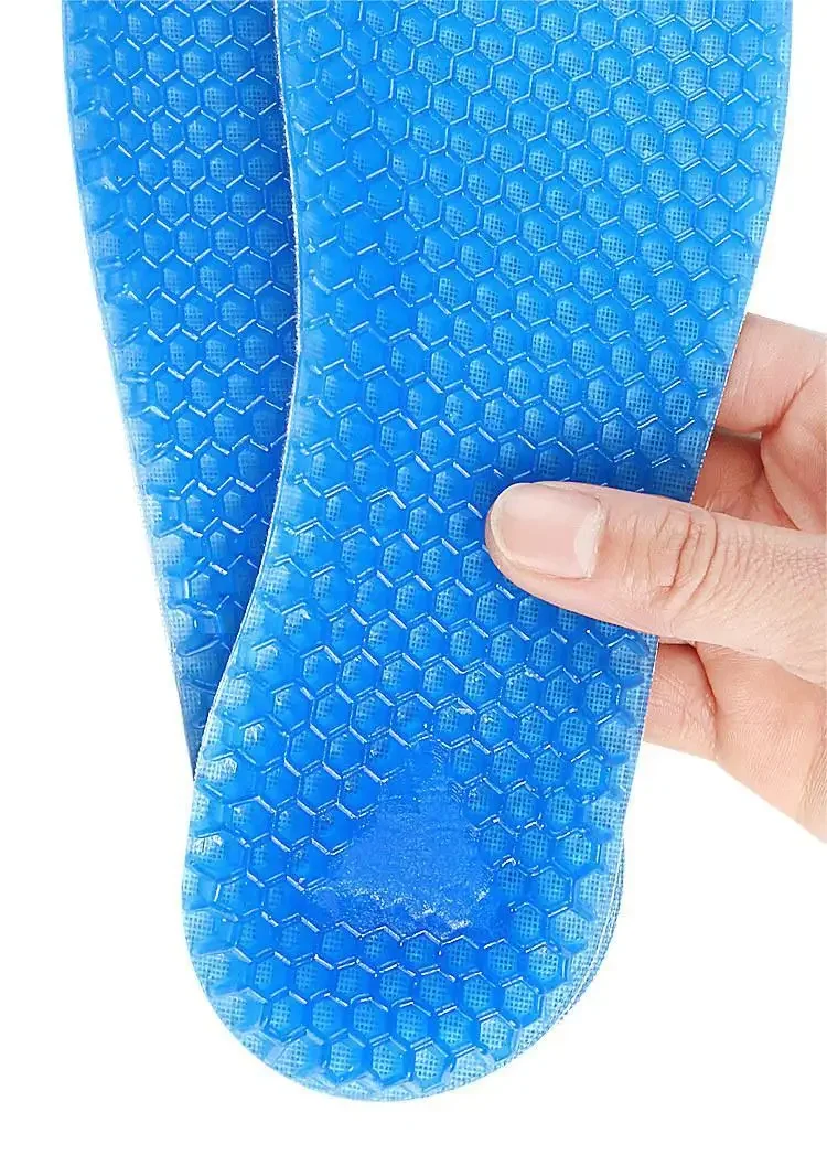Weiche Einlegesohlen aus Silikongel, Outdoor-Sport, Laufen, Einlegesohle, elastische, stoßdämpfende Sohle, für Herren und Damen, Turnschuhe, rutschfeste Einlegesohlen, 1 Paar – Detail 9