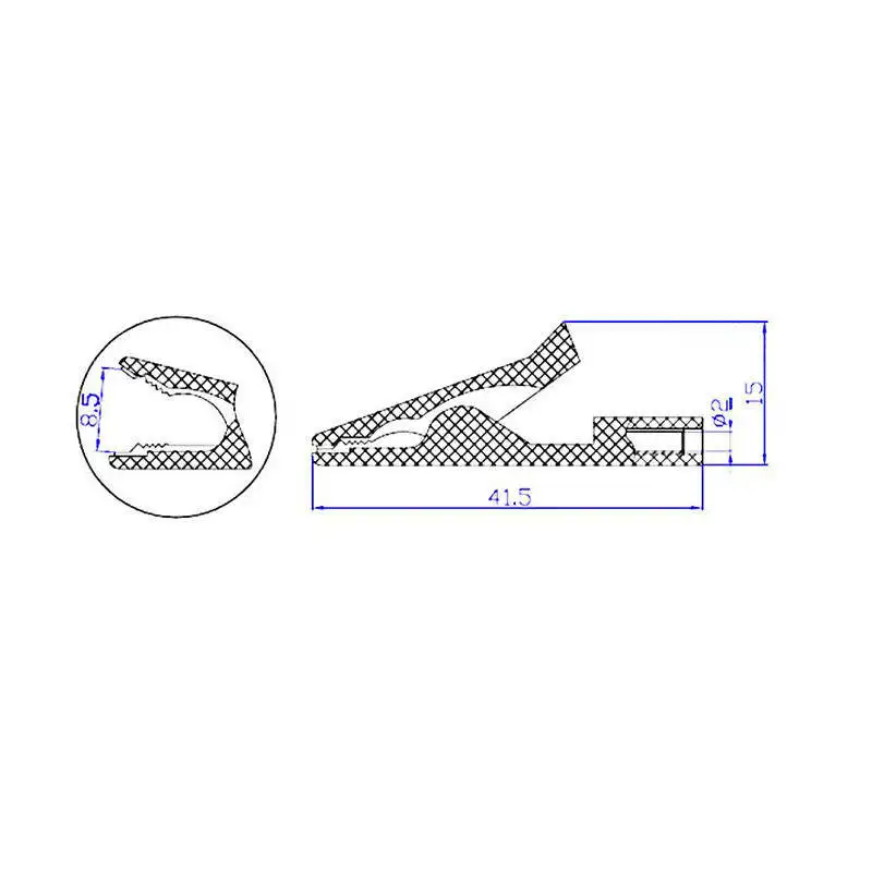 Description Picture 3 of item10A 50A Alligator Crocodile Clip Test lead Probes Battery Adapter Multimeter Pen Female Probe for 2mm 4mm Banana plug Cable Clip