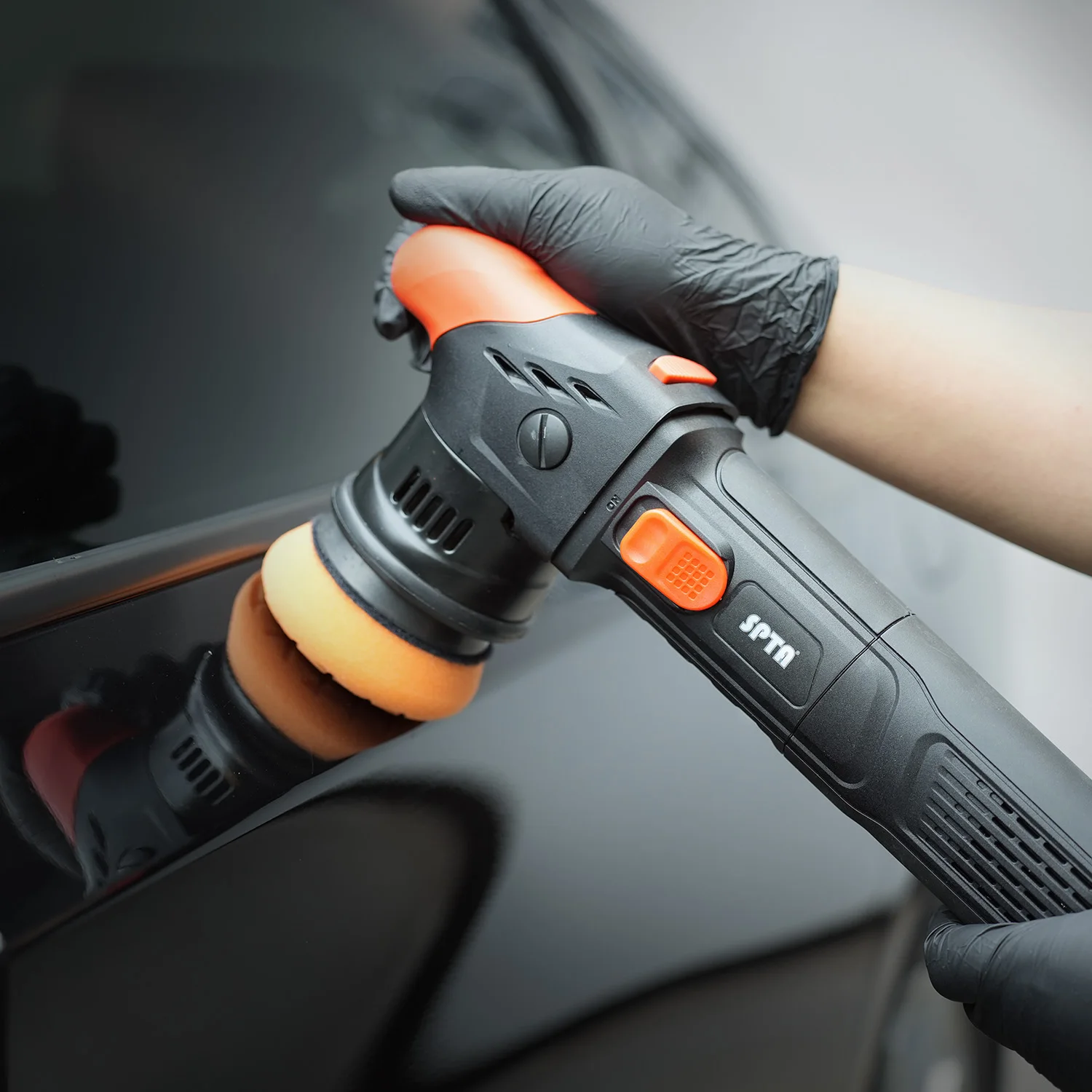 SPTA CP302 3" Forced Dual Action Polisher 6 Speed Adjustable Polishing Tool 8MM Orbit ing Machine For Car Detailing