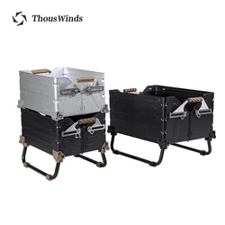 Thous Winds Shelcon Leg Design For Snow Peak Aluminum Magnesium Case Storage Box For Picnic Self-Drive Fishing Outdoor Camping