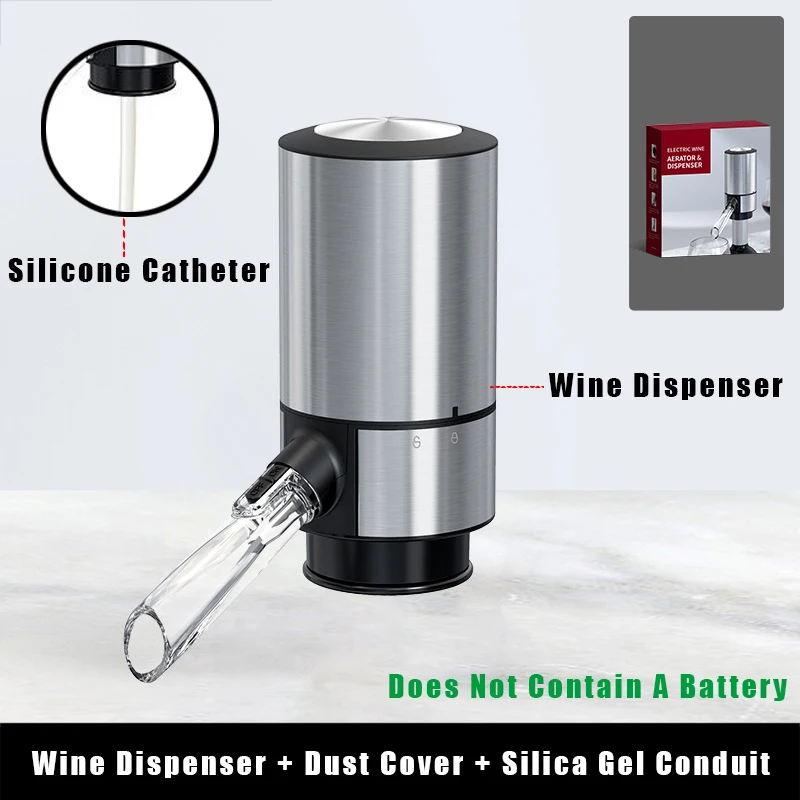 Dispenser per aeratore per vino elettrico accessori per feste Bar versatore  per Decanter automatico intelligente in acciaio inossidabile regalo di san  valentino