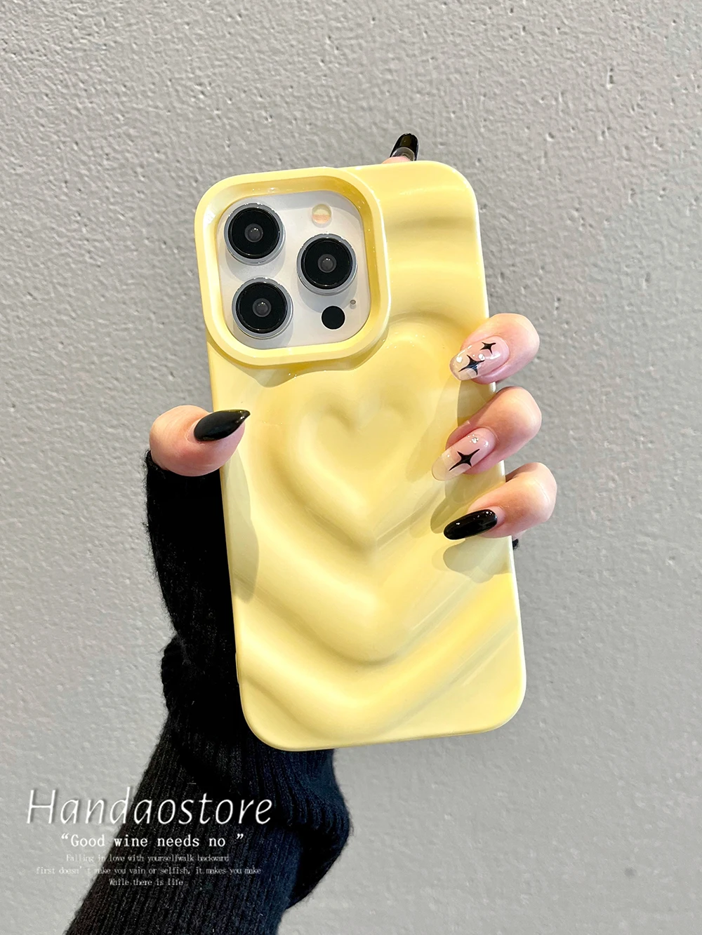 3D Heart Love Candy Color Shockproof Phone Case For iPhone