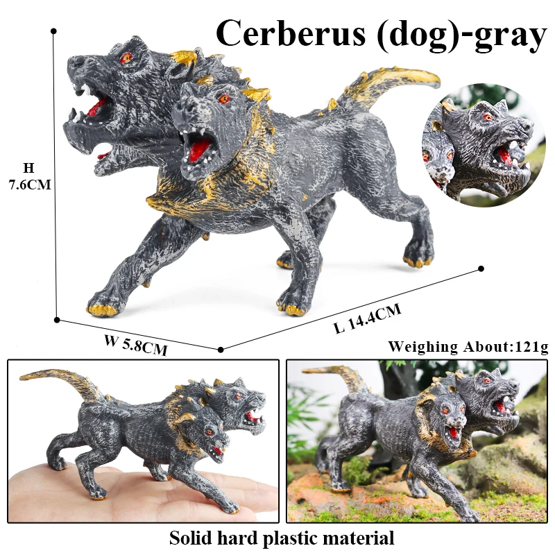 thumbnail image 1 of Figuras de acción de Oenux, hombre lobo salvaje, muñeco de nieve, monstruo de hielo, modelo Cerberus, grifo, dragón, dinosaurios, animales, juguetes de colección, regalo para niños, 1 of 5