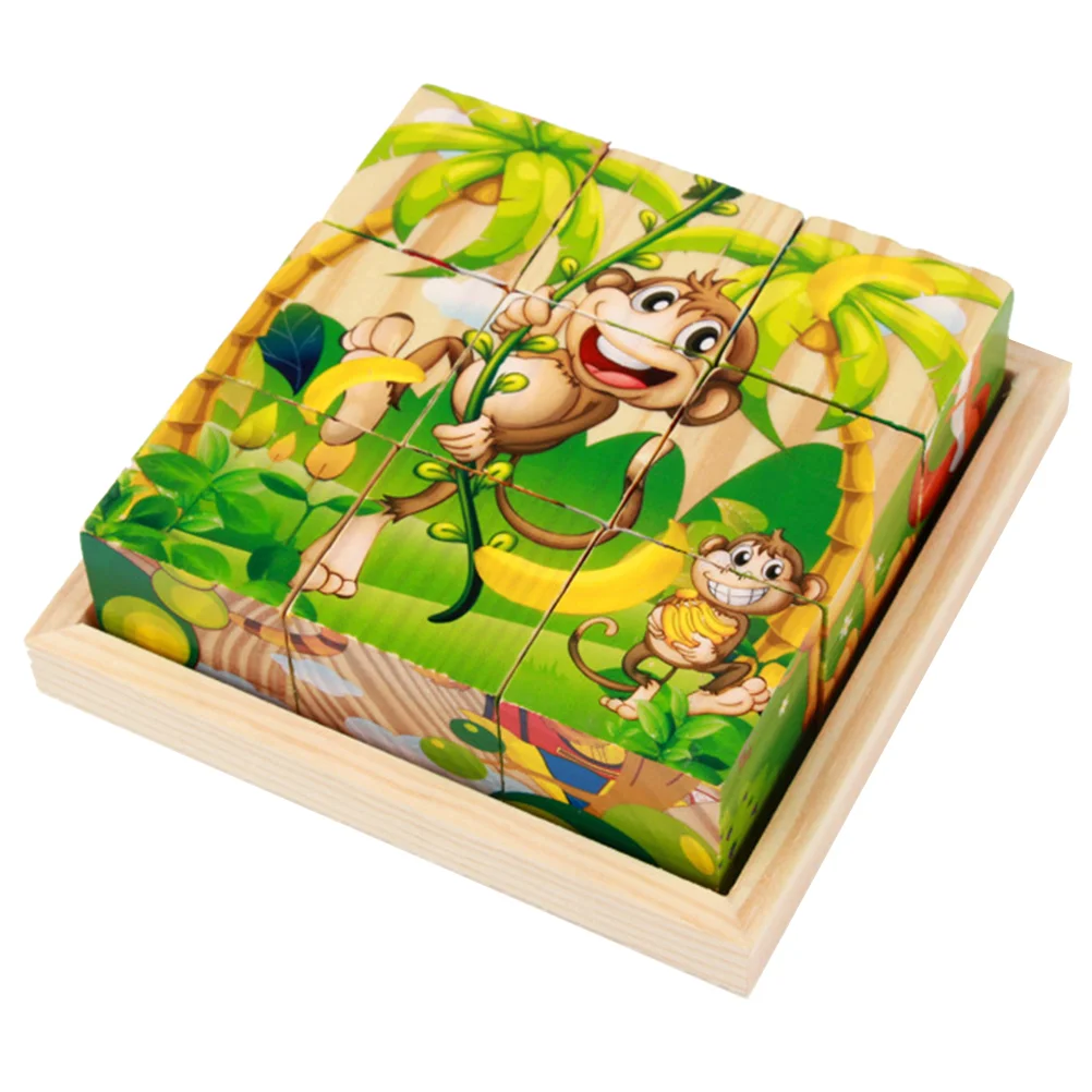 

Wood Cube Puzzle 3D Wooden Building Block Puzzle Early Educational World