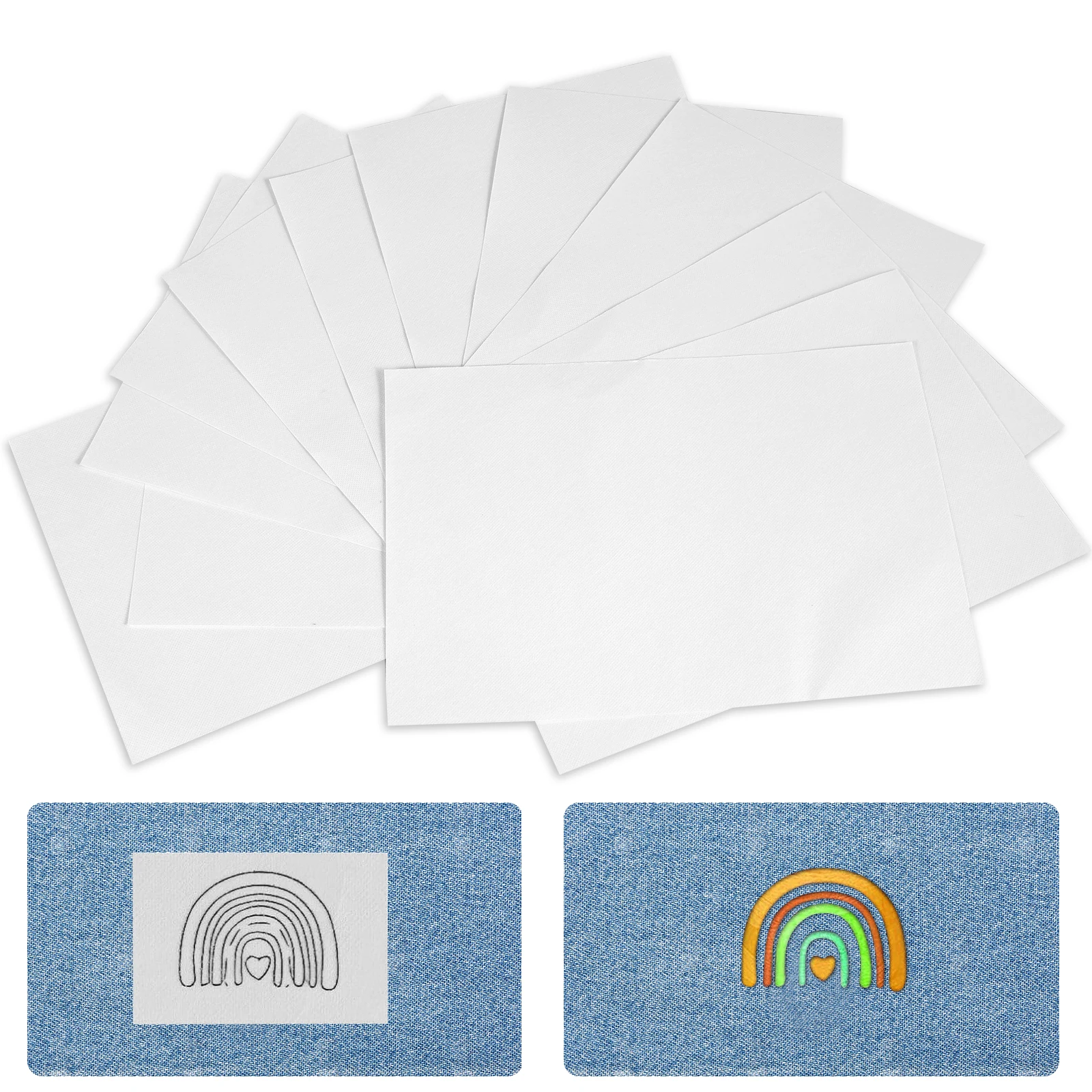 12PcsStickyWaterSolubleEmbroideryStabilizerPrintableEmbroidery