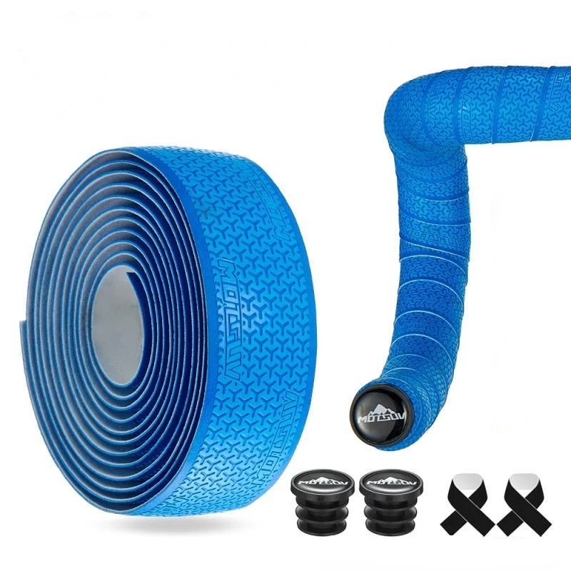 2PCS EVA Bicycle Handlebar Tape Colorful Cycling Mountain Bike with Bar Plugs EVA PU Tape Anti-Vibration Racing Cork Wrap bike handlebar tape