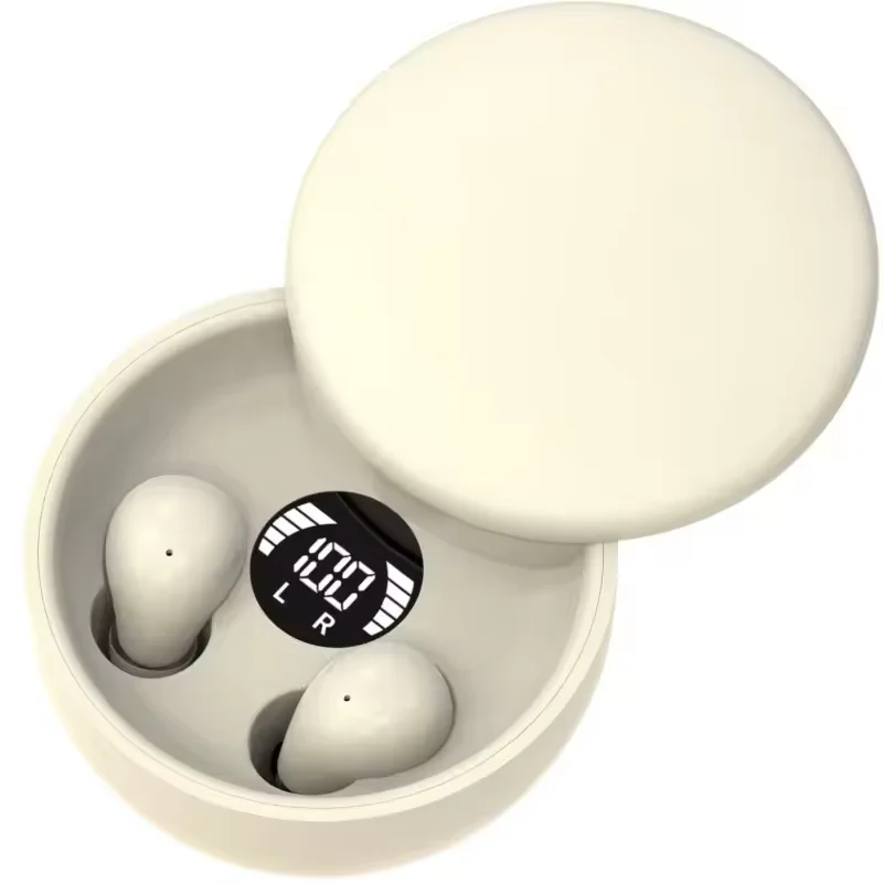 Bluetooth 5.4 Wireless Invisible Earbuds with Sliding Cover and Enhanced Bass Sound Quality