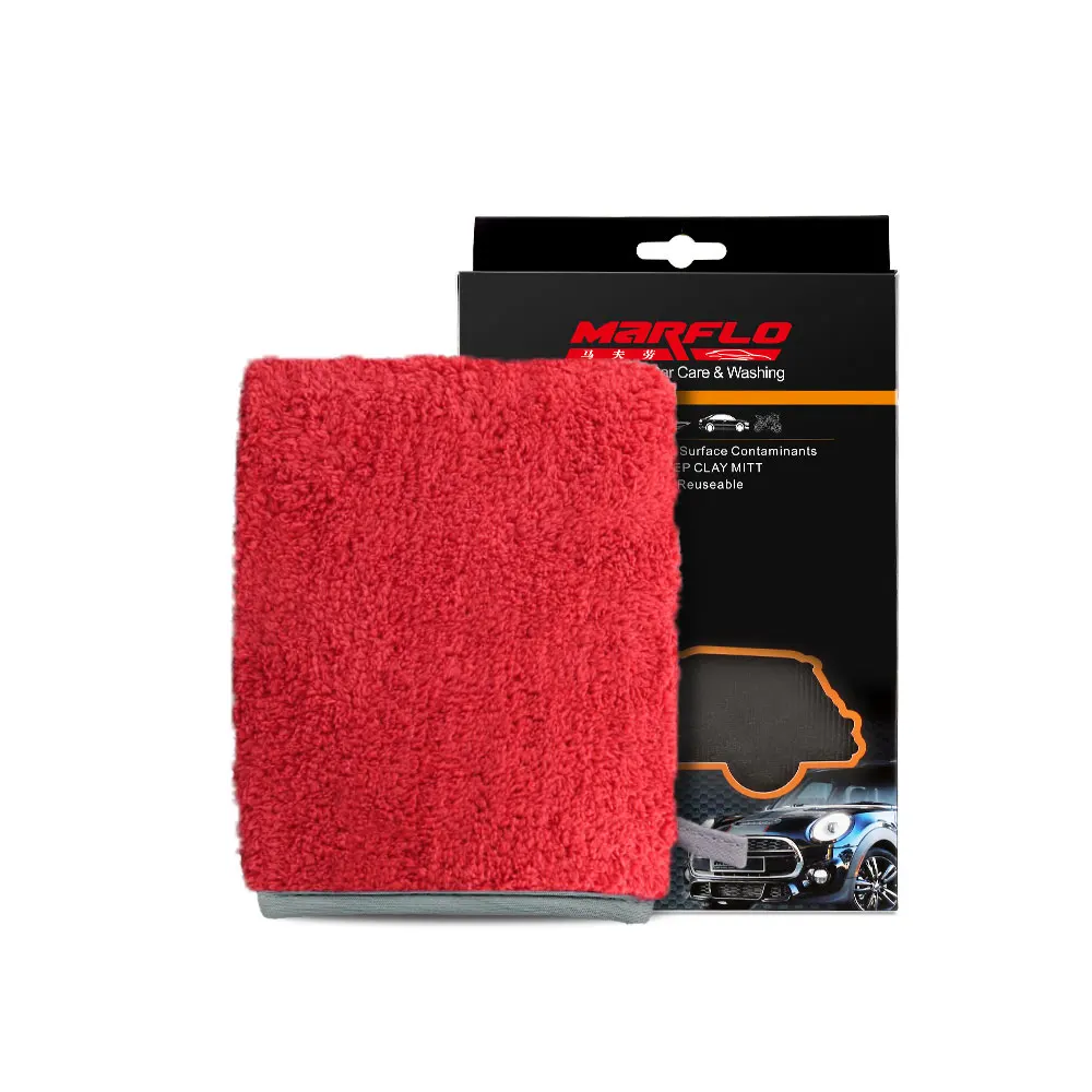Microfiber Cloth Magic Clay Mitt Gloves Pad For Car Washing Removal Contaminants Auto Care Cleaning Towel BT-6026