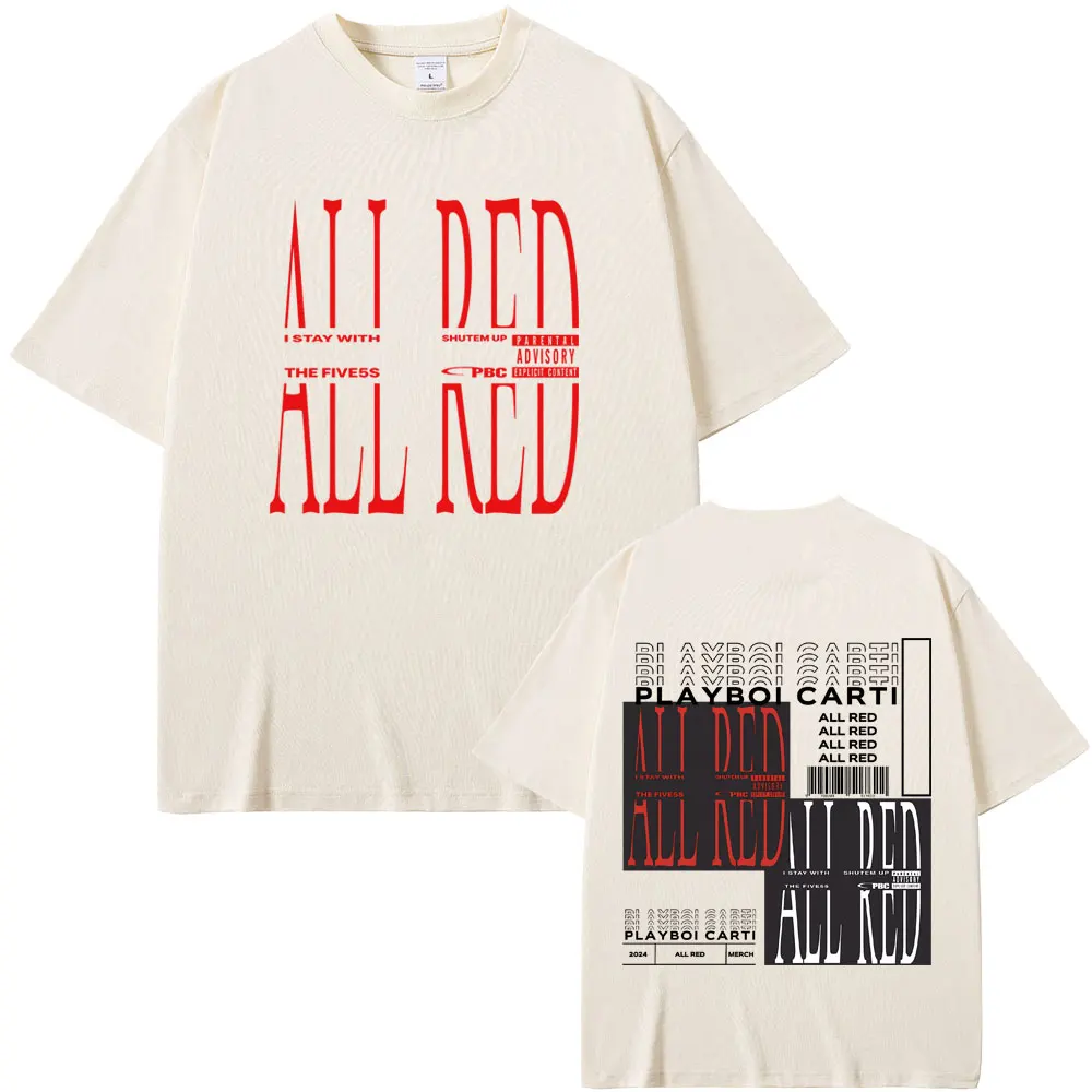 playboi carti ALLRED タンクトップ Rapper Playboi Carti All Red Album Graphic T Shirt Opium 2024 Pop