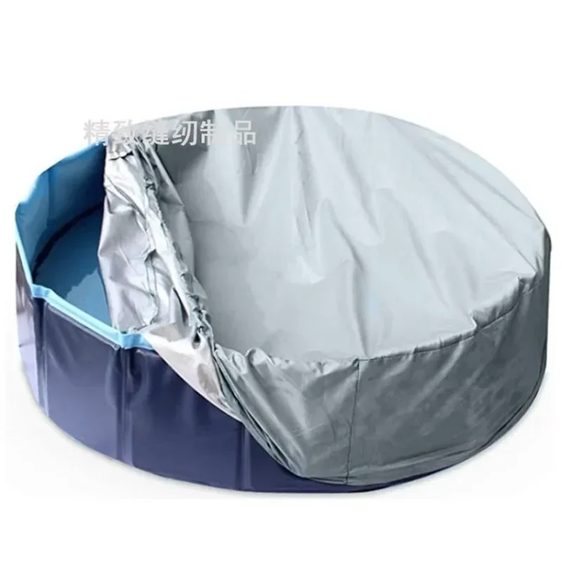 Outdoor pet swimming pool cover foldable children's pool cover circular waterproof bathtub