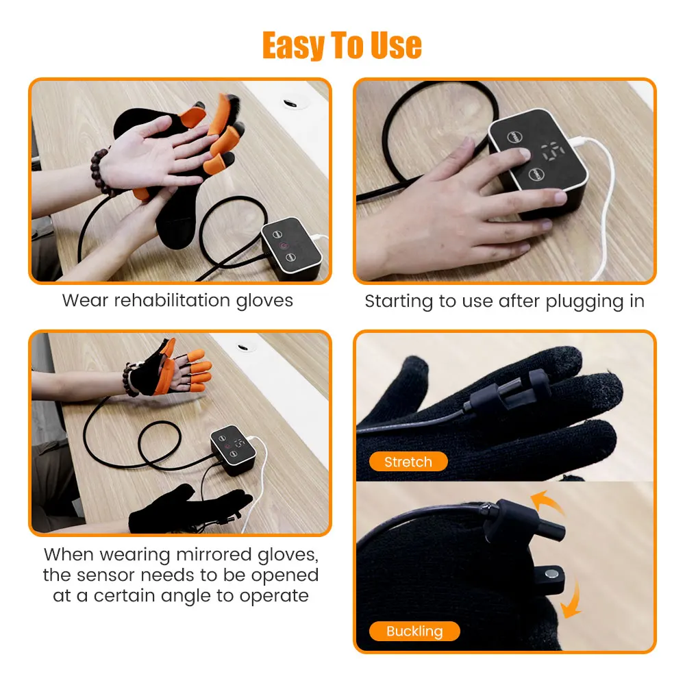 Hospital Rehabilitation Robot Gloves Stroke Hemiplegia Cerebral Infarction Training Finger Exerciser Hand Function Recover Glove