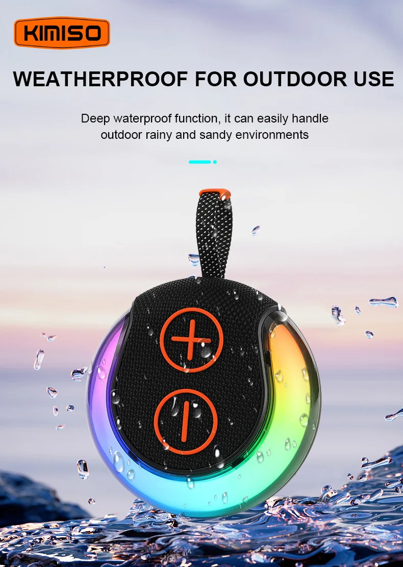 Mini Portable Waterproof Bluetooth Speaker Sound Activated RGB Mobile Music Loud Boombox Home Party TWS Wireless Subwoofer Card_voghion.com