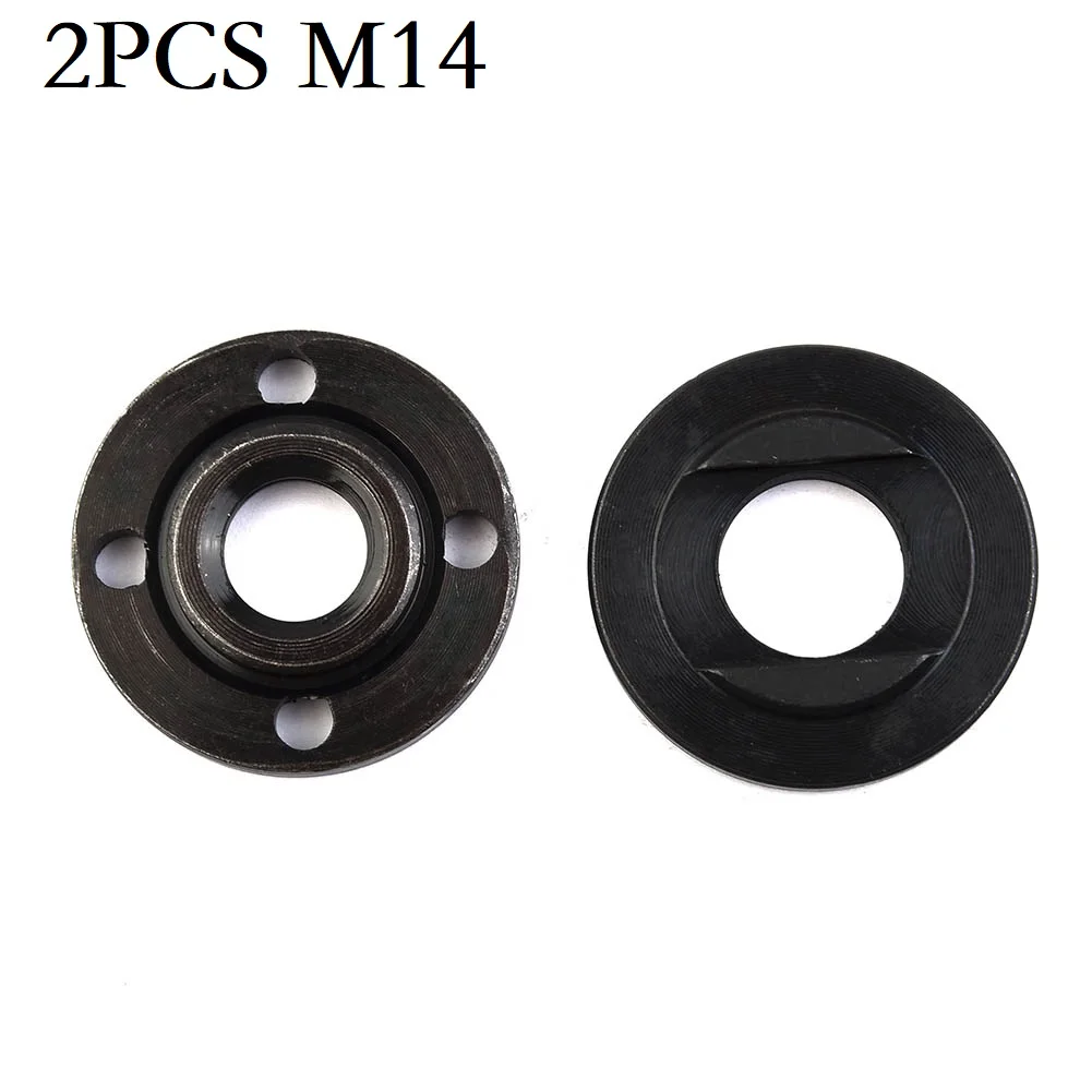 

2pcs M14 Thread Angle Grinder Inner Outer Flange Nut Set Tools Metal Pressure Plate Nut Replacement For Angle Grinder Sander