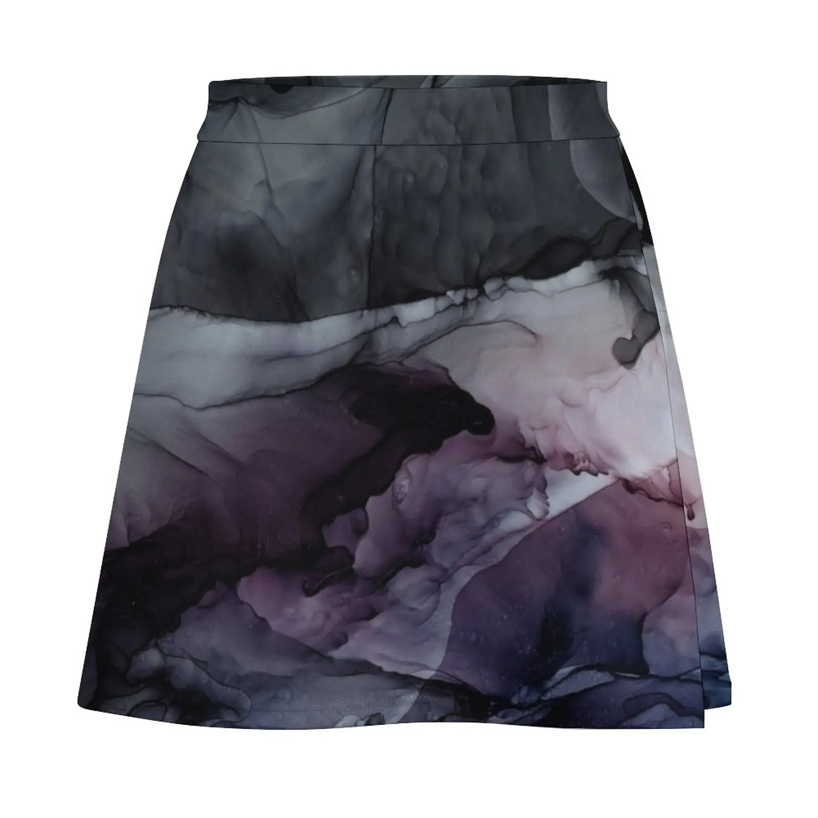 Moody Dark Chaos Inks Abstract Mini Skirt Women clothing women's skirts trend 2024