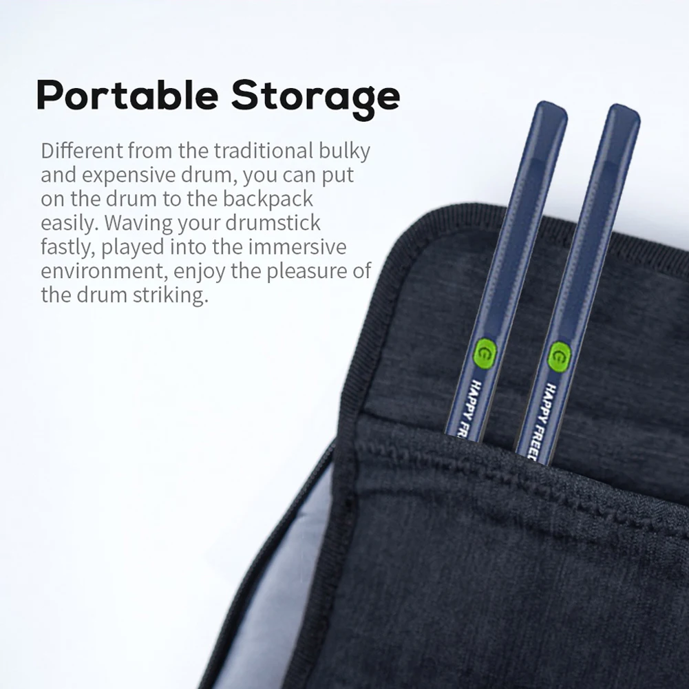 Virtual Air Drum Set Portable Electronic Virtual Air Drum Drumsticks Pedals Professional Gift for Adults Kids