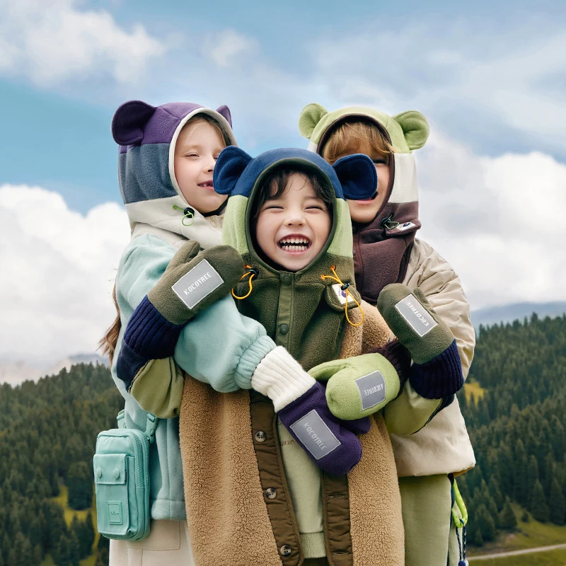 Kids Warm Winter Mittens Gloves Infant Baby Boys Girls Thick Fleece Lined Gloves Full Finger Outdoor Mitten for 1-12 Years