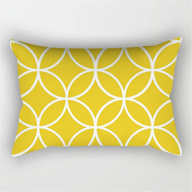 30x50cm Yellow Geometry Pillowcase Decor Sofa Cushion Pillowcover Polyester Pillow Cases for Home Decor Bedding Cushion Cover 