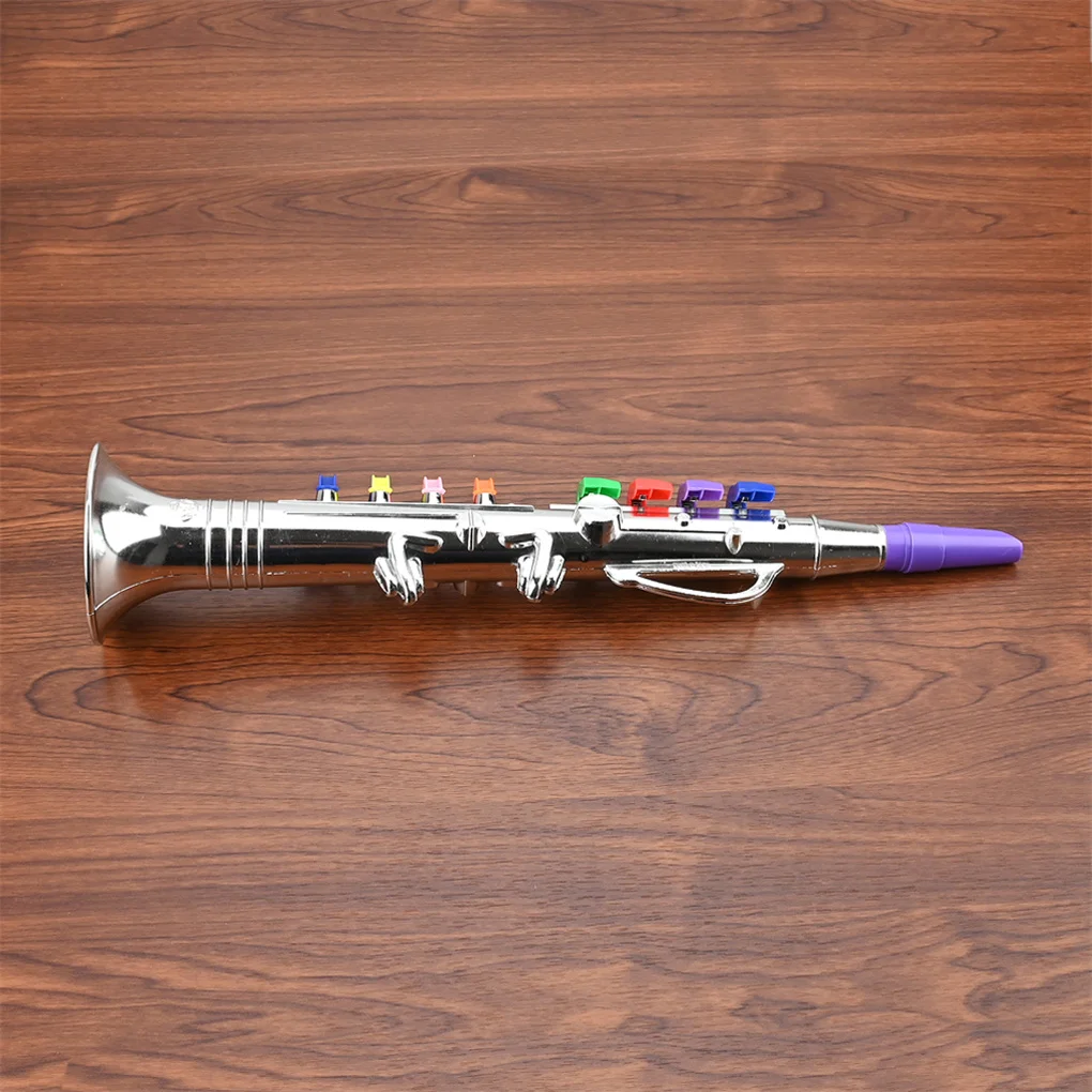 Kids Clarinet With 8 Colored Keys Preschool Universal Musical Playing Tool Simulation Instrument Interest Cultivation