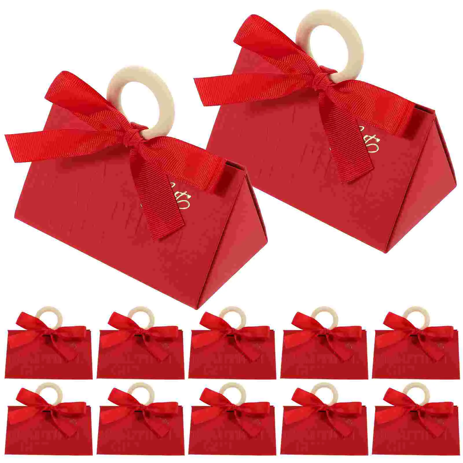 

20 Pcs Triangle Wedding Candies Box Candy Boxes Small for Gifts Goodies Presents Wood