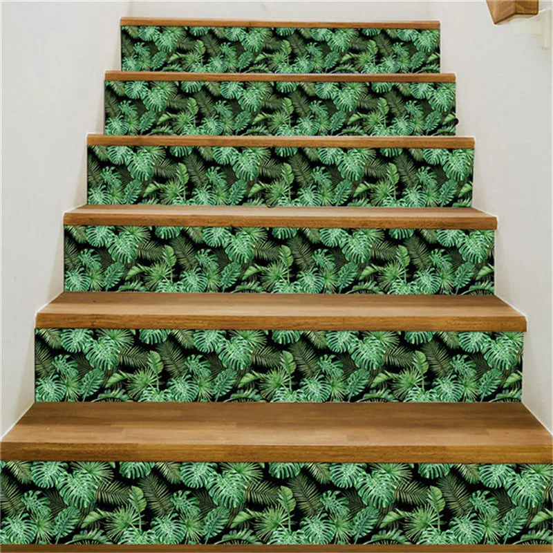 Colorful Ceramic Tiles Removable Stair Sticker Step Creative Self-Adhesive PVC Staircase Wallpaper Decal Vinyl Stairway 6/13pcs