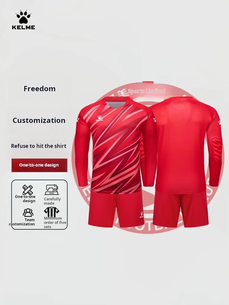 Kelme Football Goalkeeper Set Men's Adult Goalkeeper Clothing Children's Long Sleeve Soccer Jersey Training Custom football uniform sports uniform sets