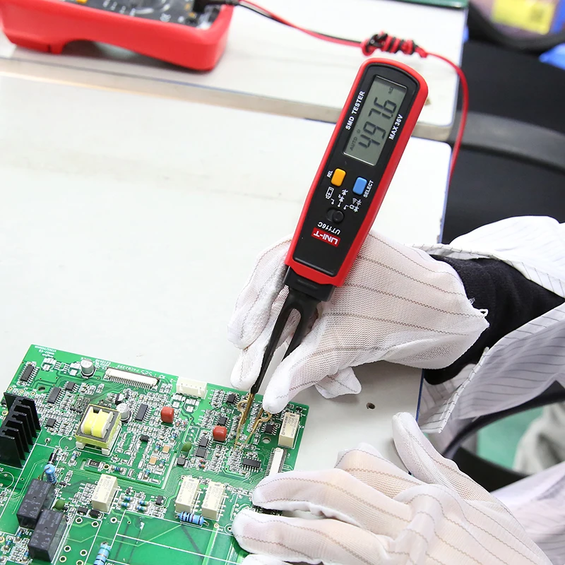 UNI-T UT116C SMD Tester 36V Voltage Battery Measurement Rotable Tweezer Resistance Tester