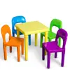 Kids Activity Table Chair Set Play Furniture Durable BPA Free Plastic Non Toxic Water Resistant Easy Assembly Educational Toy 4