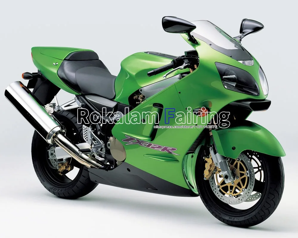 

Green Cover For Kawasaki Ninja ZX12R 00 01 ZX-12R 2000 2001 ZX 12R Aftermarket Motorbike Fairing (Injection molding)