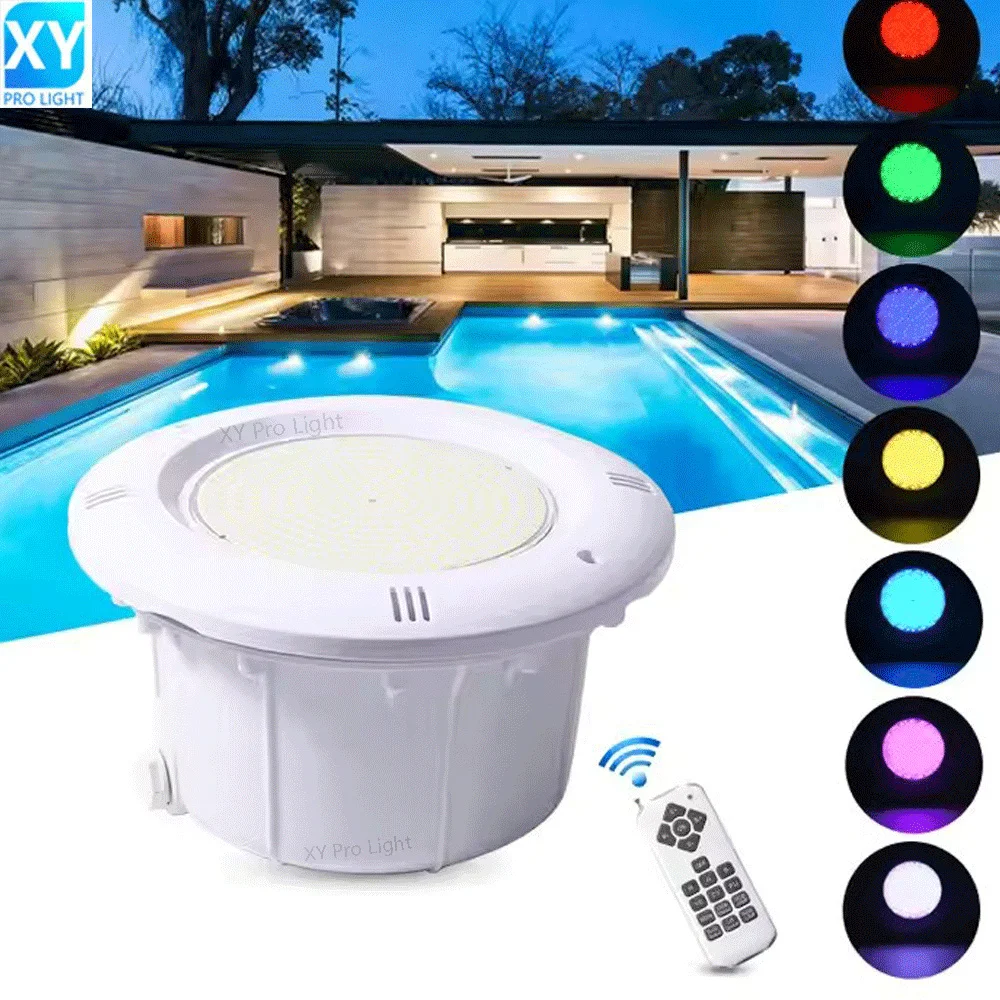 18W 25W RGB 수중 조명 LED 내장형 수영장 조명 IP68 방수 12W 35W 45W 다채로운 원격 제어 스포트라이트