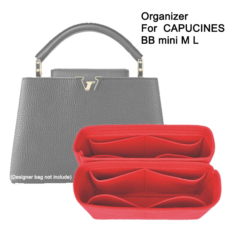 2 pieces POCHETTE METIS Organizer] Felt Purse Insert with Slim Design